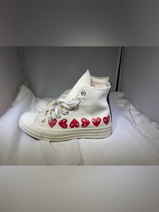 Converse Shoes - Converse Chuck High Comme Des Garcons Play Multi Heart White High Top Women's 6